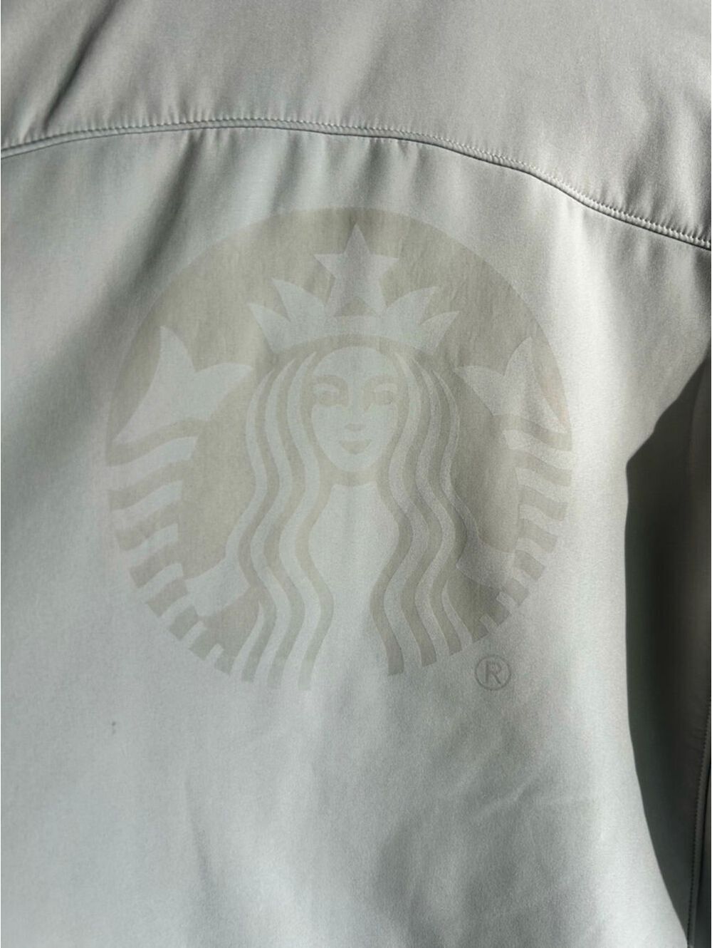 Starbucks Women's Light Grey Utility Softshell Jacket | Size Small **flawed**